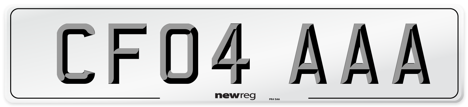 CF04 AAA Number Plate from New Reg